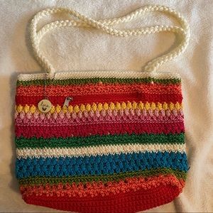Lina Rainbow Woven Purse NWOT